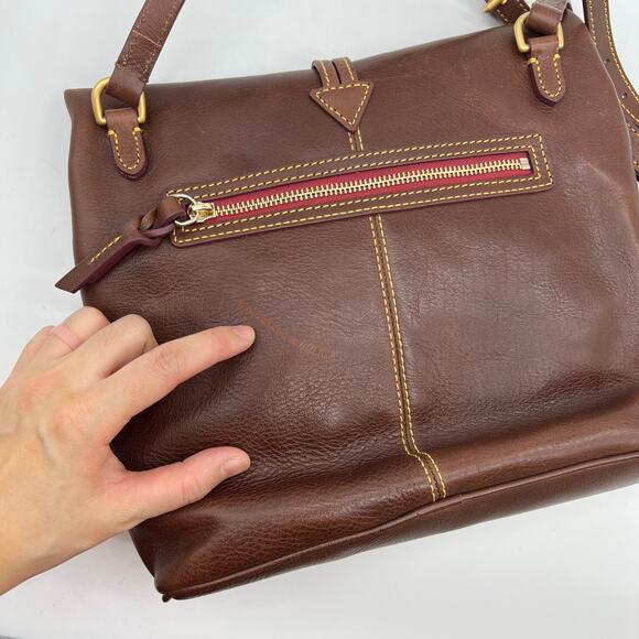 Dooney & Bourke Florentine Med Toggle Crossbody Bags Chestnut Brown - Picture 14 of 16